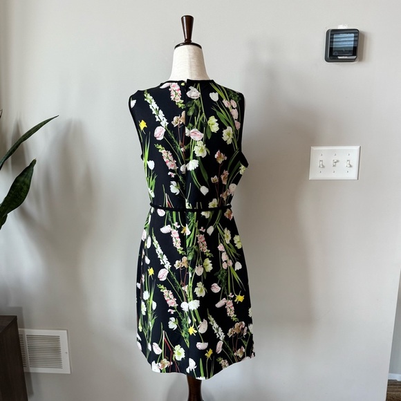 VICTORIA BECKHAM x TARGET Black English Floral Dress Sheath Crew Sleeveless - Picture 7 of 8